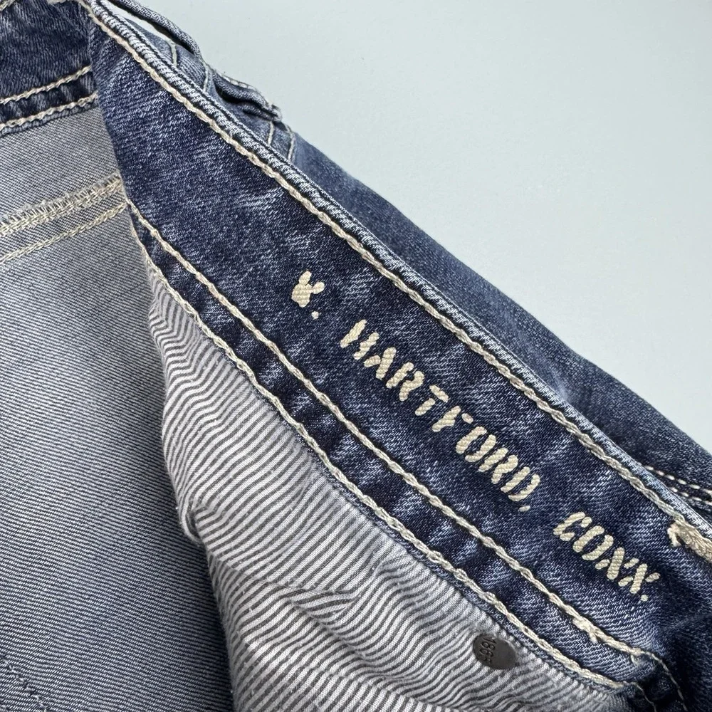 TK Axel Slim Boot Cut Jeans Thick Stitch Medium Blue‎ Jeans Men's Size 40x30